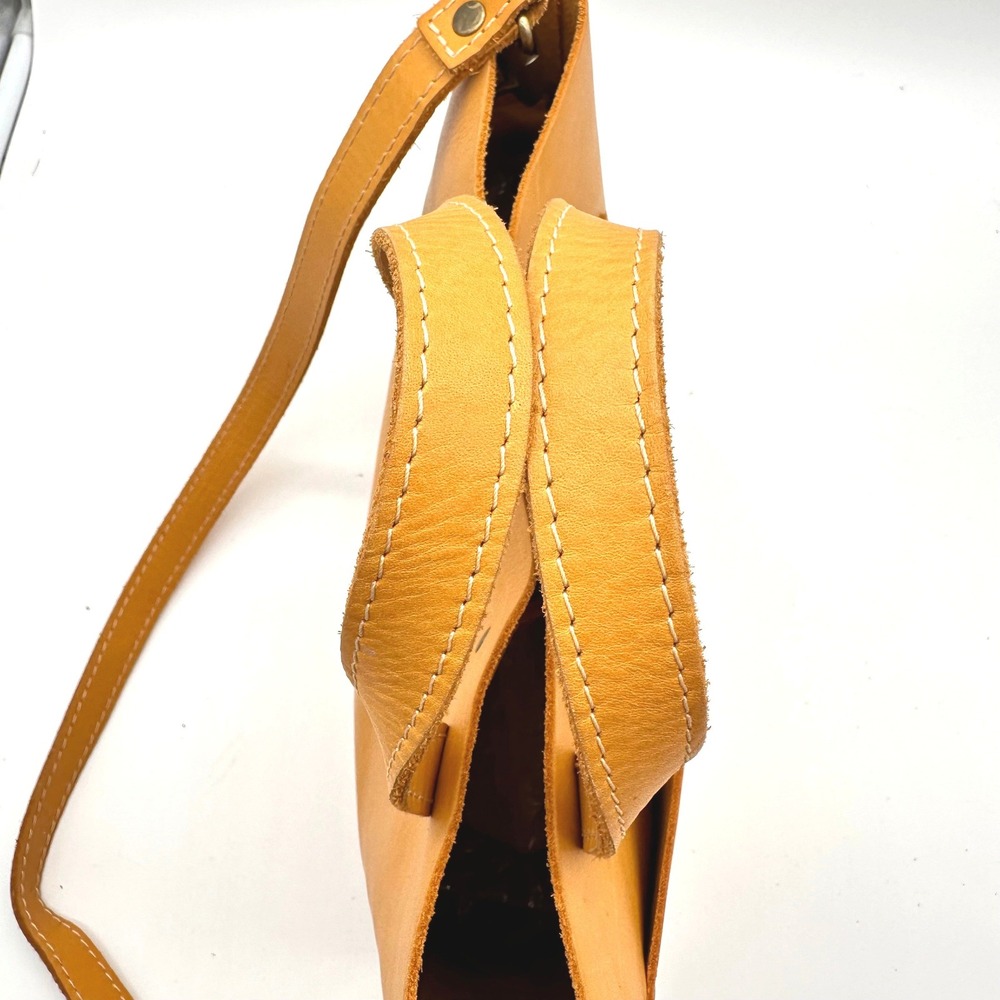 Portland Leather Goods Sunflower Leather Mini Crossbody Tote Bag Handbag - Picture 7 of 16